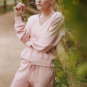 Splendid collection pink sweatsuit set sz small